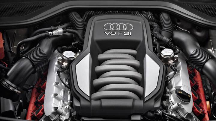 Engine Closeup Of 2011 Audi A8